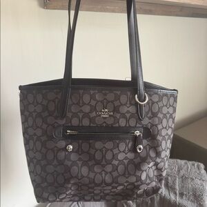 Black Coach tote bag